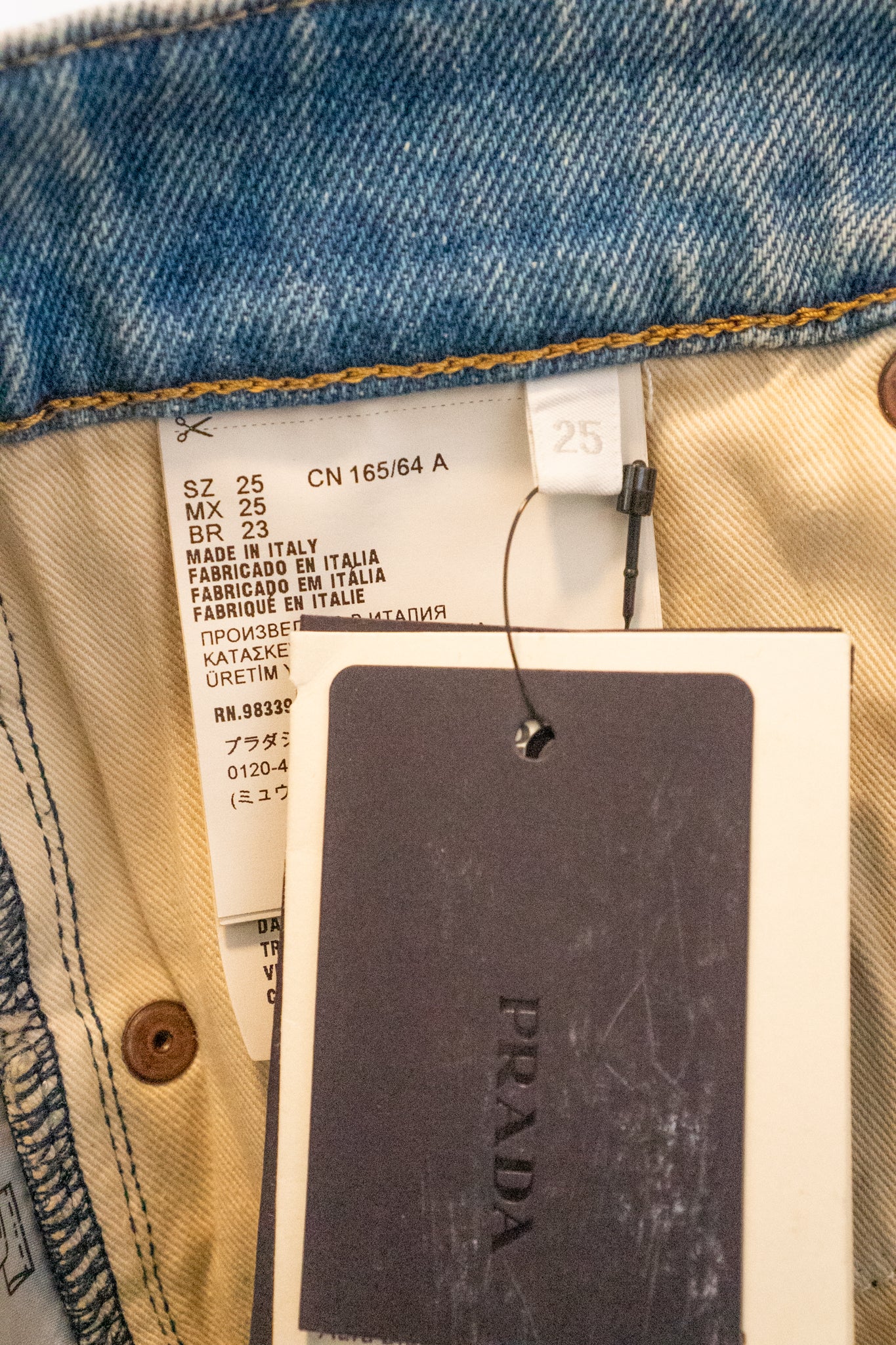 Prada Logo-Plaque Jeans