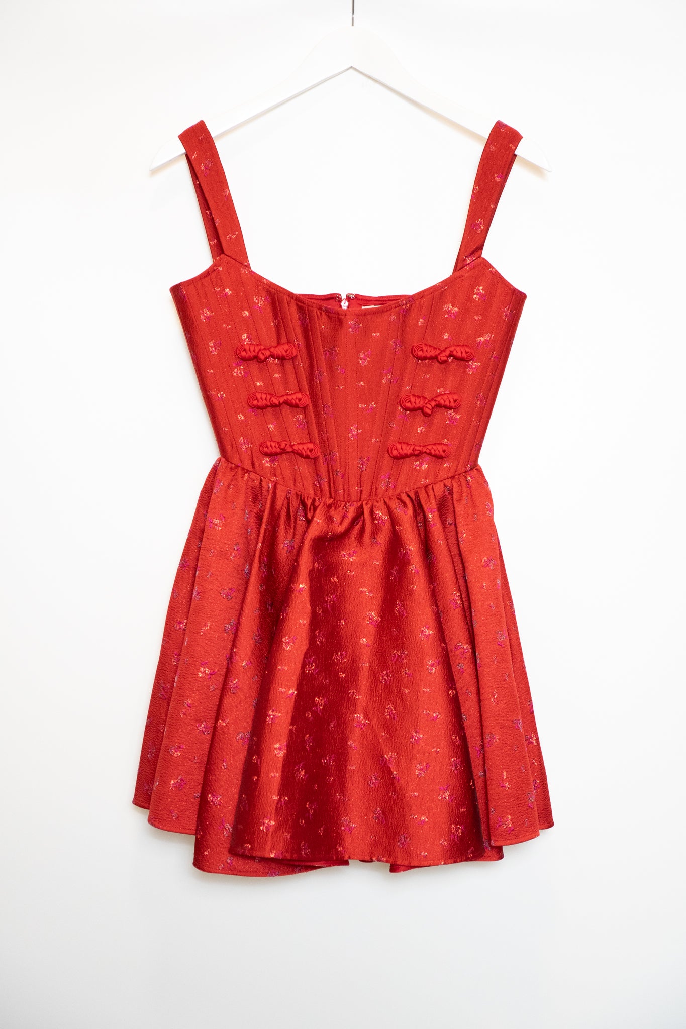 Sau Lee Jolie Jacquard Mini Dress