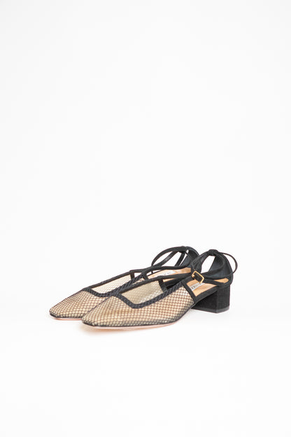 Aquazzura Forbidden Love 35 Mesh and Suede Pumps