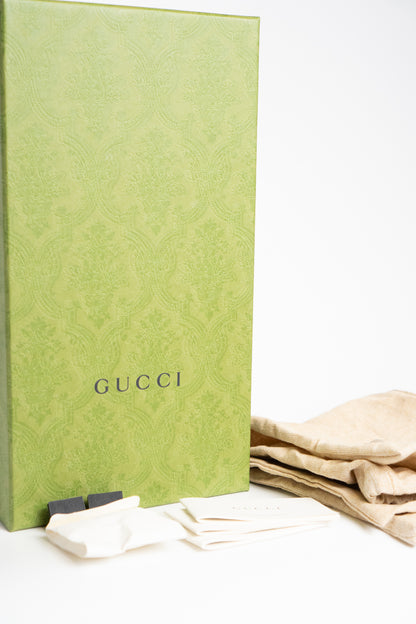 Gucci Crystal Mesh & Leather Sandal