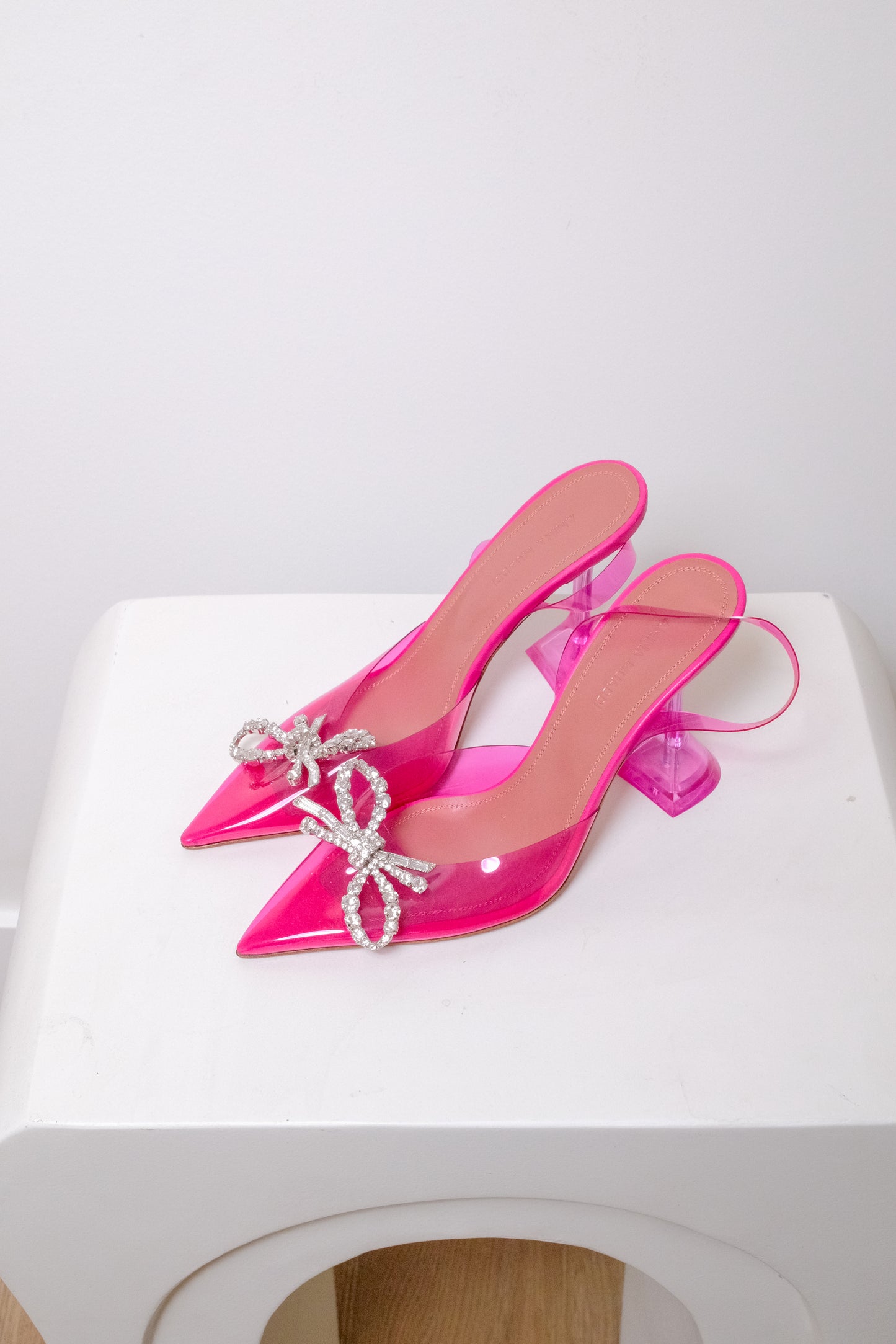 Amina Muaddi Rosie Crystal Slingback Pumps