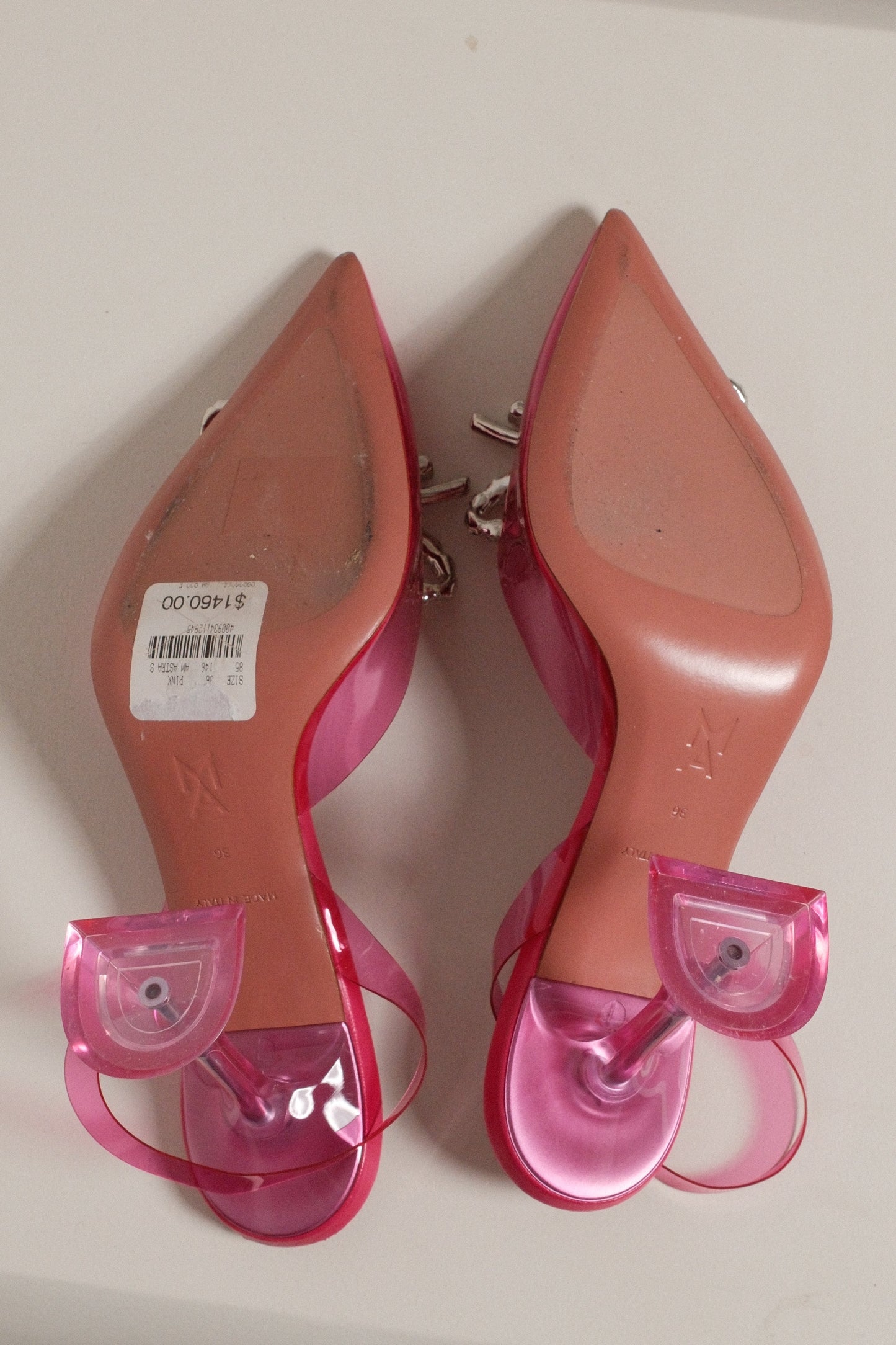 Amina Muaddi Rosie Crystal Slingback Pumps