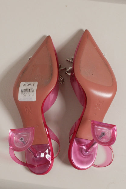 Amina Muaddi Rosie Crystal Slingback Pumps